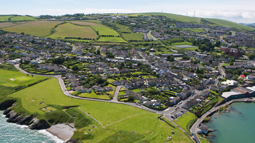 An aerial view of one of Wicklow's many residential areas which require planning applications